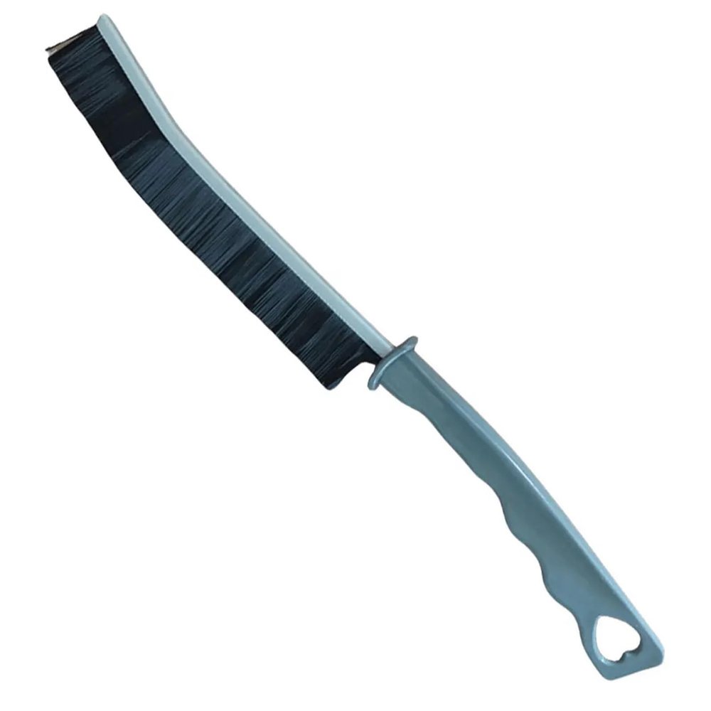 LKHFOAQM Grout Gap Cleaning Brush Long Slit Brush Household Cleaning Tool Kitchen Bathroom Window Tile Joints Dead Angle Hard Bristle(Grey Black 1PC)