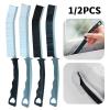 LKHFOAQM Grout Gap Cleaning Brush Long Slit Brush Household Cleaning Tool Kitchen Bathroom Window Tile Joints Dead Angle Hard Bristle(Grey Black 1PC) view 4