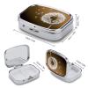 Blown Dandelion Blossom Travel Pill Organizer - Daily Pill Box to Hold Vitamins, Portable Pill Case Cod Liver Oil Storage Box with 2 Compartment for Pocket Purse view 2