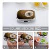 Blown Dandelion Blossom Travel Pill Organizer - Daily Pill Box to Hold Vitamins, Portable Pill Case Cod Liver Oil Storage Box with 2 Compartment for Pocket Purse view 4