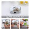 Snow Animal Polar Bear Travel Pill Organizer - Daily Pill Box to Hold Vitamins, Portable Pill Case Cod Liver Oil Storage Box with 2 Compartment for Pocket Purse view 4