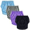 4 Pcs Adult Waterproof Diaper Cover,Adult Plastic Pants Diaper Covers,Incontinence Diapers Leakproof Panties Washable Reusable Care Incontinence Underwear(Multi-colored2,X-Large) view 1