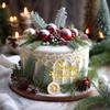 10 Pcs Christmas Cake Toppers Mirror Gold Acrylic Cupcake Topper Side Cake Decorations Xmas Tree Elk Merry Christmas Cake Topper Picks for Winter Xmas Party Cake Desserts Decor view 3
