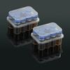 2-Pack Peptide Case for Fridge, 3 mL Vial Holder for Refrigerator, 10-Slot Insulin & Peptide Holder Each, 20 Slots Total, Semi-Transparent Vial Storage Case for Diabetic Care view 2