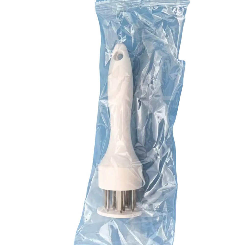 2pcs stainless steel steak meat floss needle, tender meat, broken tendons, punching machine, barbecue needle, hammer, hammer