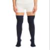 NURCOM 15-20 mmHg Medical Compression Stockings with Dot Silicone Band, Closed Toe Thigh High Compression Socks for Women & Men, Graduated Support Stockings for Varicose Veins,Edema,Navy Blue,X-Large view 2