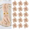 100 Pcs 20 X 18 in Khaki Tan Wrinkled Cheesecloth Napkins, Semi-Transparent 14 Polyester Dinner Napkins for Wedding Party Table Settings view 1