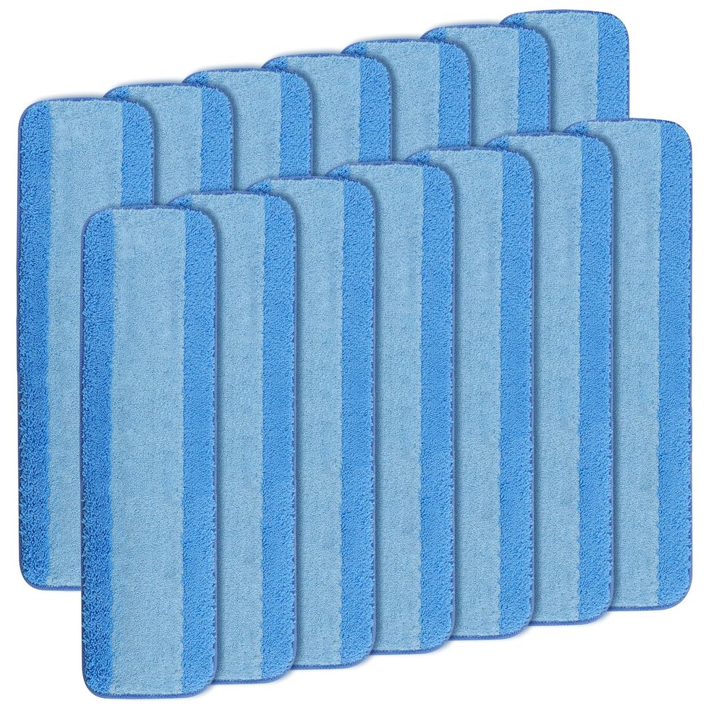 15 PCS 18 Inch Microfiber Cleaning Pads for Bona Mop, Reusable Mop Pad Refills Replacement Microfiber Mop Pads, Machine Washes