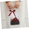 BESTYASH 25pcs Clear Vertical Treat Bags with Handles Reusable Heavy Duty Transparent Gift Tote Bags Sturdy Stand Up Party Favor Packaging for Sweet Cones and Gifts view 3