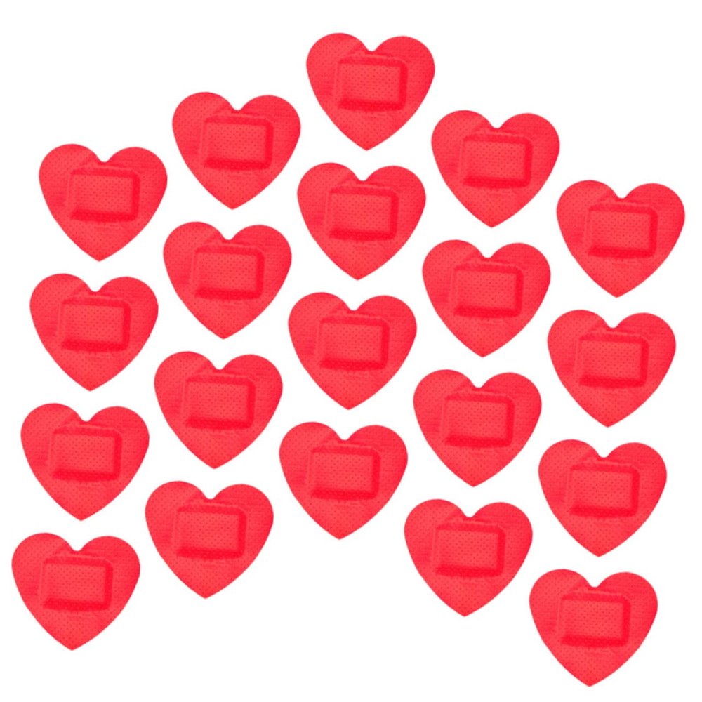 30 Sheets Heart Shaped Wound Bandages Strong Adhesive Breathable Portable Patches for All Ages Easy to Tear Non Irritating Grade Wound Care Protection
