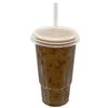 100 Pack 32 oz Plastic Cups with Lids and Straws, Clear Disposable Iced Coffee Cups with Lids for Cold Drinks, Smoothie and Coffee Bar Accessories view 1