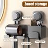 Hair Dryer Holder, Suction Cup Blow Dryer Stand, Maximum Load Capacity 5kg, Hair Tool Organizer with Wire Storage for Bathroom Bedroom view 4