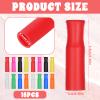 16 PCS Silicone Straw Tips for Metal Straws Reusable Straw Tip for 0.32" (8mm) Diameter Stainless Steel and Glass Straws view 2