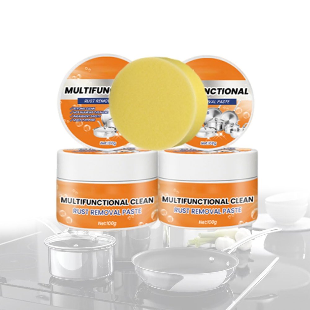 Multipurpose Rust & Stain Cleaning Paste,Multi-Purpose Stainless Steel Cookware Cleaning Rust Remover Paste (2PCS)