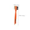 Didiseaon Multipurpose Cooktop Cleaning Brush with Bristles for Kitchen Stove and Counter Oil and Rust Removal Reusable Household Scrub Tool in Orange view 2