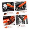 Didiseaon Multipurpose Cooktop Cleaning Brush with Bristles for Kitchen Stove and Counter Oil and Rust Removal Reusable Household Scrub Tool in Orange view 3