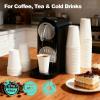 100 Pack 12 oz White Disposable Coffee Cups,White Hot/Cold Beverage Drinking Cup for Cold and Hot Drinks view 2