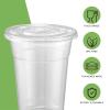 25 Pack 16oz Clear Plastic Cups with Lids and Straws, Disposable Drinking Cups for Cold Beverage Juice Smoothie Crystal for Coffee Shops Party Catering view 3