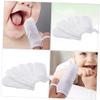 VICASKY Oral Gauze Finger Toothbrushes for Newborns Tongue Teeth Gum Cleaner White view 4