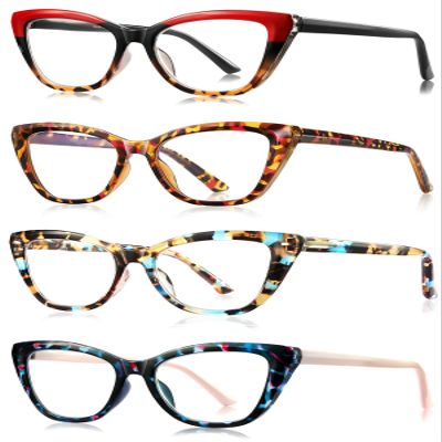 SOCTICK 4 Pack Oversized Reading Glasses for Women 0.75 with Spring Hinge