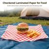 2000 Pcs Checkered Deli Laminated Paper, 11.6 x 11 in Sandwich Wrapping Paper Sheets, Red & Black Basket Liners for Burgers, Fries, Parties, Safe and Sanitary view 3