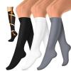 Sports Compression Calf Socks Set - Sequential Support, Anti-Friction, 50%-70% Polyester, 3-8 Pairs for Running Casual(3pairs-28,S/M) view 2