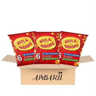 AMBARII KP Hula Hoops Assorted Classic Variety Crisps 6 Pack x 3, British Potato Chips