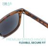 2SeeLife Oversized TR-90 Reading Sunglasses for Men Medium Fit, Sturdy Frame, Spring Hinges, Premium Sun Readers, Brown Tortoise (Sun Readers), +1.50 view 4
