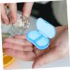 VALICLUD 6Pcs Small Medicine Box Organizer Portable Travel Pill Case Seal PP Material Two Compartments for Daily Vitamins and Medication Storage view 3
