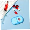 VALICLUD 6Pcs Small Medicine Box Organizer Portable Travel Pill Case Seal PP Material Two Compartments for Daily Vitamins and Medication Storage view 4