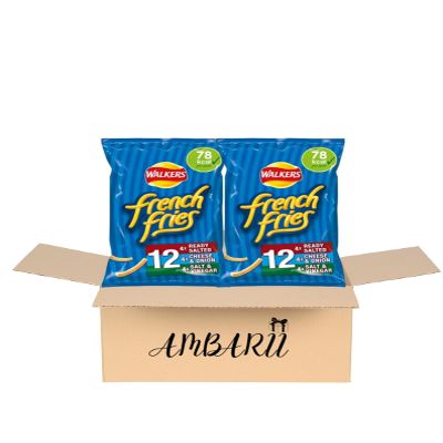 AMBARII Walkers French Fries Variety Crisps, Assorted Flavors, Pack of 12 x 2