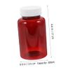 PartyKindom 6 pcs Amber Pills Bottles with Caps Empty Medicine Containers for Safe Pill Storage Pet Material Portable for Travel and Home Use view 2