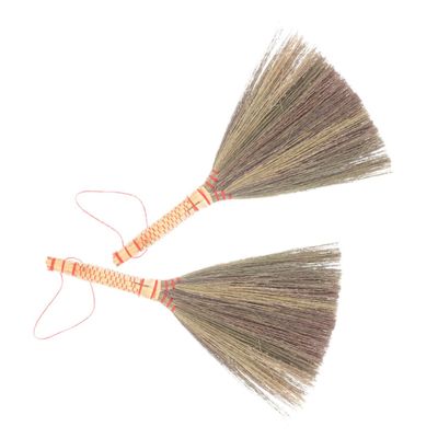 Ipetboom 2pcs Handmade Desktop Broom Portable Soft Bristle Brush for Dust Cleaning Sofa Cabinet and Hard to Reach Areas and Wear Resistant Cleaning Supplies
