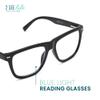 2SeeLife Oversized Blue Light TR-90 Reading Glasses for Men Medium Fit, Sturdy Frame, Spring Hinges, Premium Readers, Shiny Black, +2.25 view 2