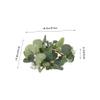 ABOOFAN Pillar Candle Wreath with Eucalyptus Leaves and Faux Berries Tear Resistant Candle Ring for Christmas and Holiday Party Centerpieces Reusable Home and Wedding Decor view 2