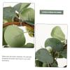 ABOOFAN Pillar Candle Wreath with Eucalyptus Leaves and Faux Berries Tear Resistant Candle Ring for Christmas and Holiday Party Centerpieces Reusable Home and Wedding Decor view 3
