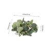 Hemobllo Harvest Eucalyptus Candle Wreath with Faux Berries and Leaves Pillar Candle Ring Decor for Christmas Table Thanksgiving Valentine Day Wedding and Home Party Centerpiece Nordic view 2