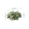 Cabilock Artificial Candle Leaf Wreath with Eucalyptus and Berry Accents Decorative Pillar Candle Ring for Christmas Thanksgiving Wedding Party Table Centerpiece and Decor view 2