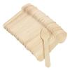 Healifty 100pcs Mini Wooden Dessert Spoons Biodegradable Cake and Ice Cream Spoons for Parties Restaurants Home Use Sturdy Disposable view 1