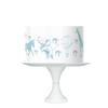 Safari Animal Cake Decorating Sheet, Blue Toile Pattern, 10x8 Inch Edible Icing Topper for Baby Shower view 1