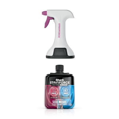Shark StainForce Dual-Formula Refill Cartridge with Reusable Spray Head, Stain & Odor Remover for Shark StainForce Portable Stain Cleaner, for Carpet, Area Rug, Upholstery, Cars, 16.9oz, HXCM500S