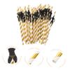 NOLITOY 36Pcs Gold Paper Straws Funny Party Drinking Supplies Drink Decor for Birthdays Milk Tea view 2