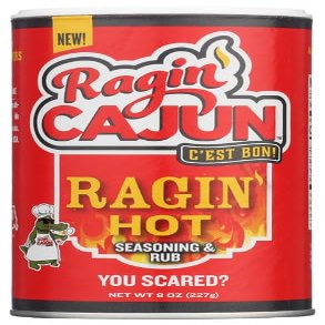 Ragin Cajun Seasoning Rub Hot Ragin 8 oz (Pack of 6)