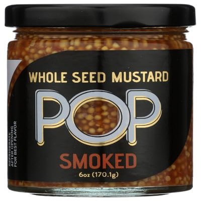 Pop Mustards Whole Seed Smoked 6 oz (Pack of 12)