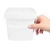OUNONA Plastic Bucket with Handle and Lid Material Portable Square Water Container for Household Kitchen Gardening Easy Carry and Storage view 4
