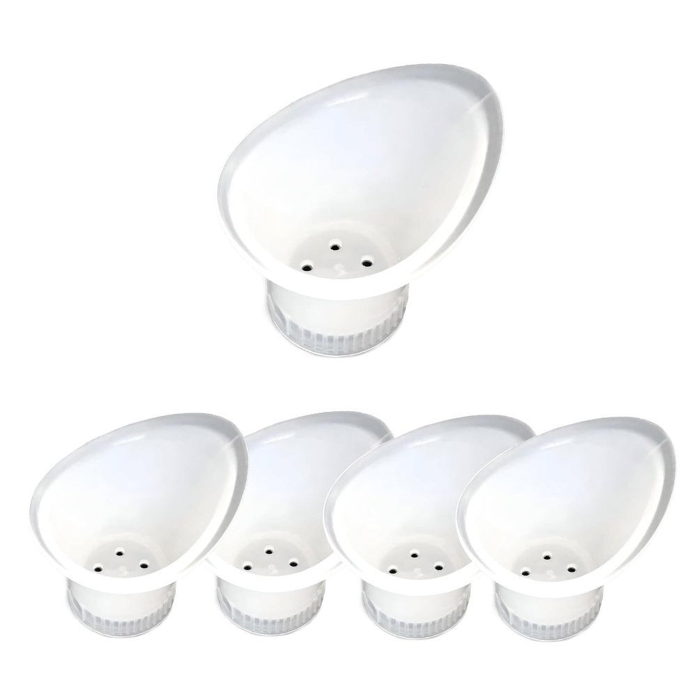 WASH+OUT Portable Eye Wash Cup Emergency Eyewash Device for Fast Eye Irrigation Screws onto Most Water Bottles Compact First Aid Eye Rinse Solution - 5 Pack