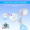 WASH+OUT Portable Eye Wash Cup Emergency Eyewash Device for Fast Eye Irrigation Screws onto Most Water Bottles Compact First Aid Eye Rinse Solution - 5 Pack view 2