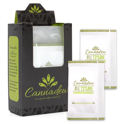 Cannadew 72% RH 8g (15pack) Humidity Packs Two-Way Humidity Control Pack - Moisture Absorbers & Hydration Packets for Curing and Storage