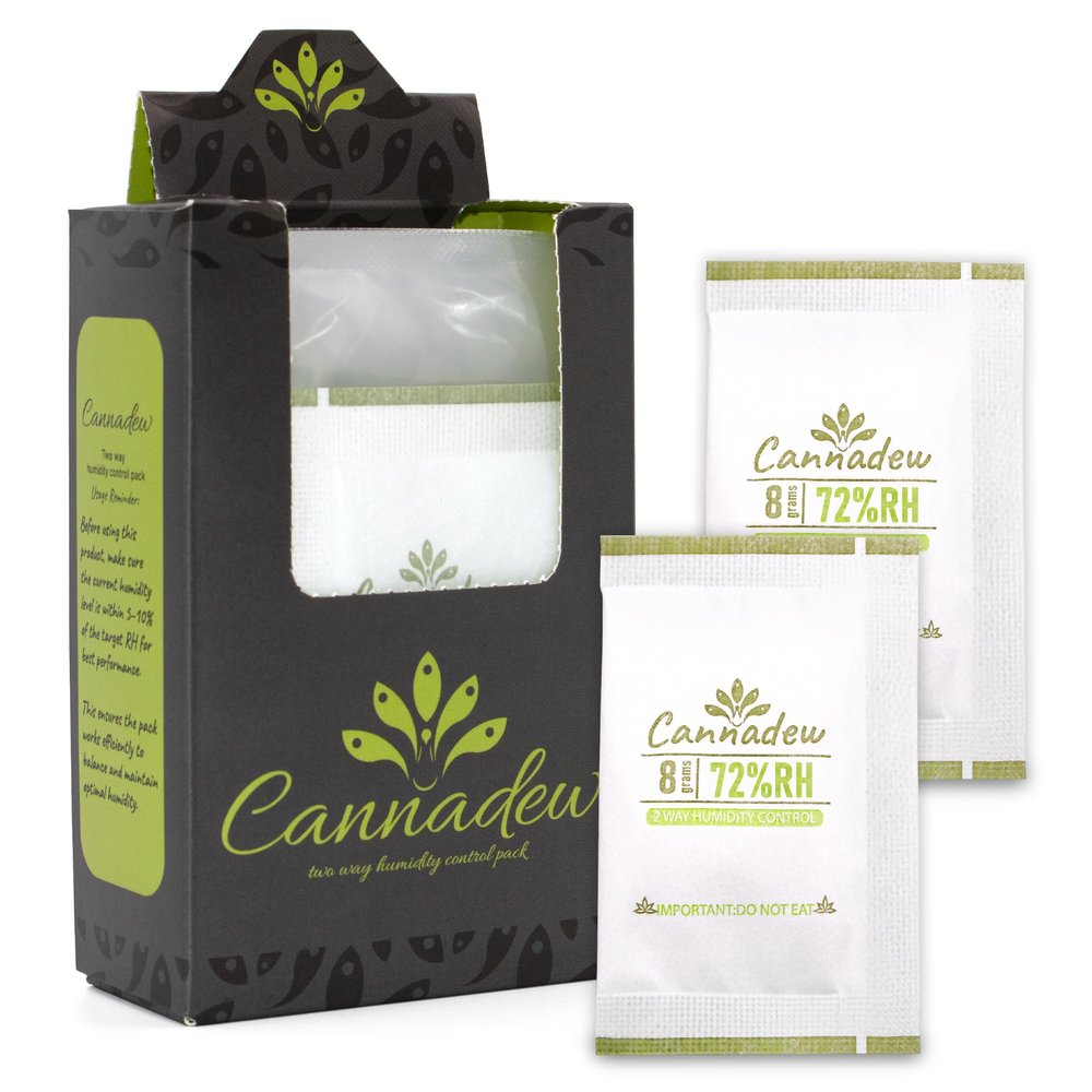 Cannadew 72% RH 8g (15pack) Humidity Packs Two-Way Humidity Control Pack - Moisture Absorbers & Hydration Packets for Curing and Storage