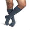 Sigvaris Mens Style Microfiber Patterns 830 Closed Toe Calf-High Socks 20-30mmHg - Storm Blue Confetti - Small Long view 1